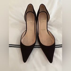 Authentic Christian Louboutin  rare 3 inch brown suede shoes. Size 7
